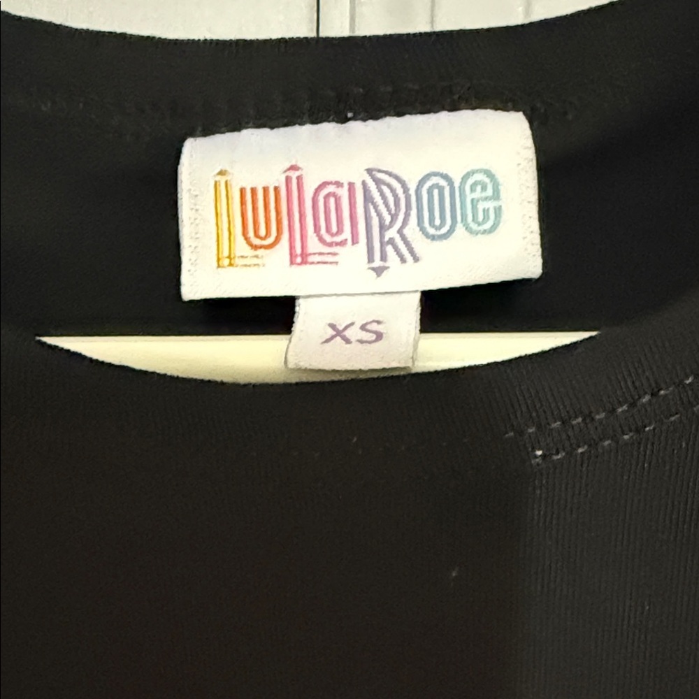 LuLaRoe “It’s Not A Hobby” Graphic Tee | XS Black Holographic Logo | NWT - Picture 3 of 8